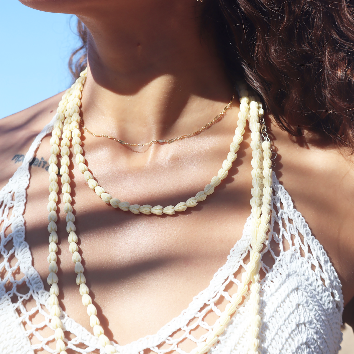 Pīkake Lei Mini Necklace Pikake (Sterling Silver) – Debby Sato Designs