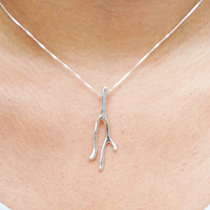 Coral Branch Necklace Medium (Sterling Silver) - Debby Sato Designs
