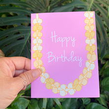 Puakenikeni Birthday Greeting Card Pink (English)
