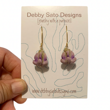 Pua Kalaunu Crown Flower Earrings Purple