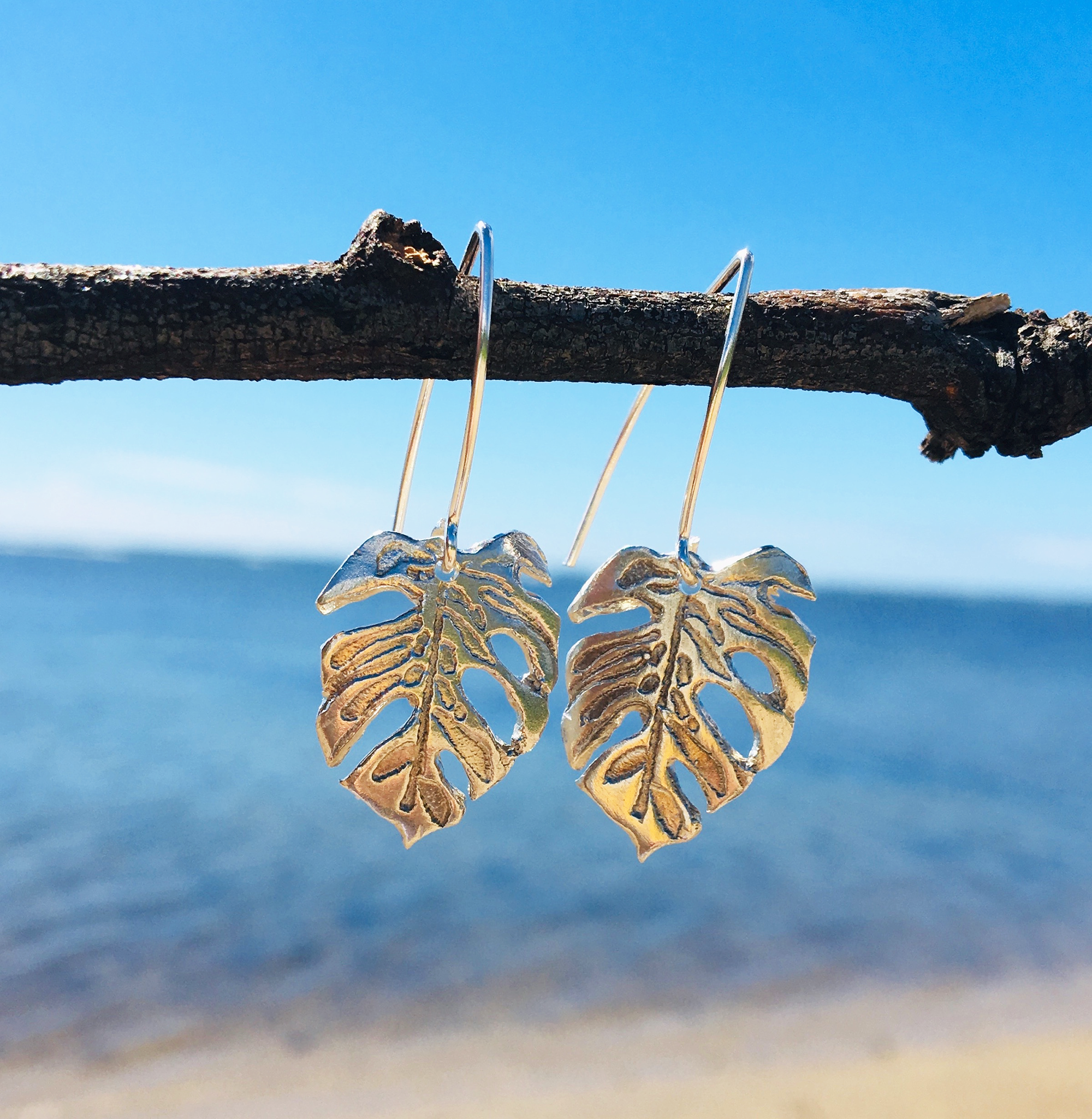 monstera earring Monstera Earrings Medium (Sterling Silver)