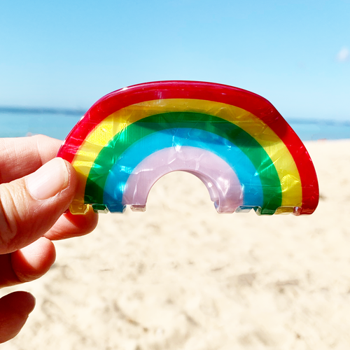 Ānuenue Bright Rainbow Hair Claw Anuenue
