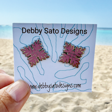 'Ulu (Breadfruit) Ulu Quilt Pink Stud Earrings