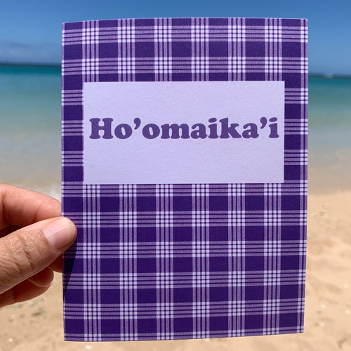 Palaka Ho'omaika'i Greeting Card Purple