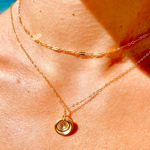 Puka Shell Necklace 14k Gold over Sterling Silver