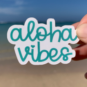 Aloha Vibes Sticker (White)