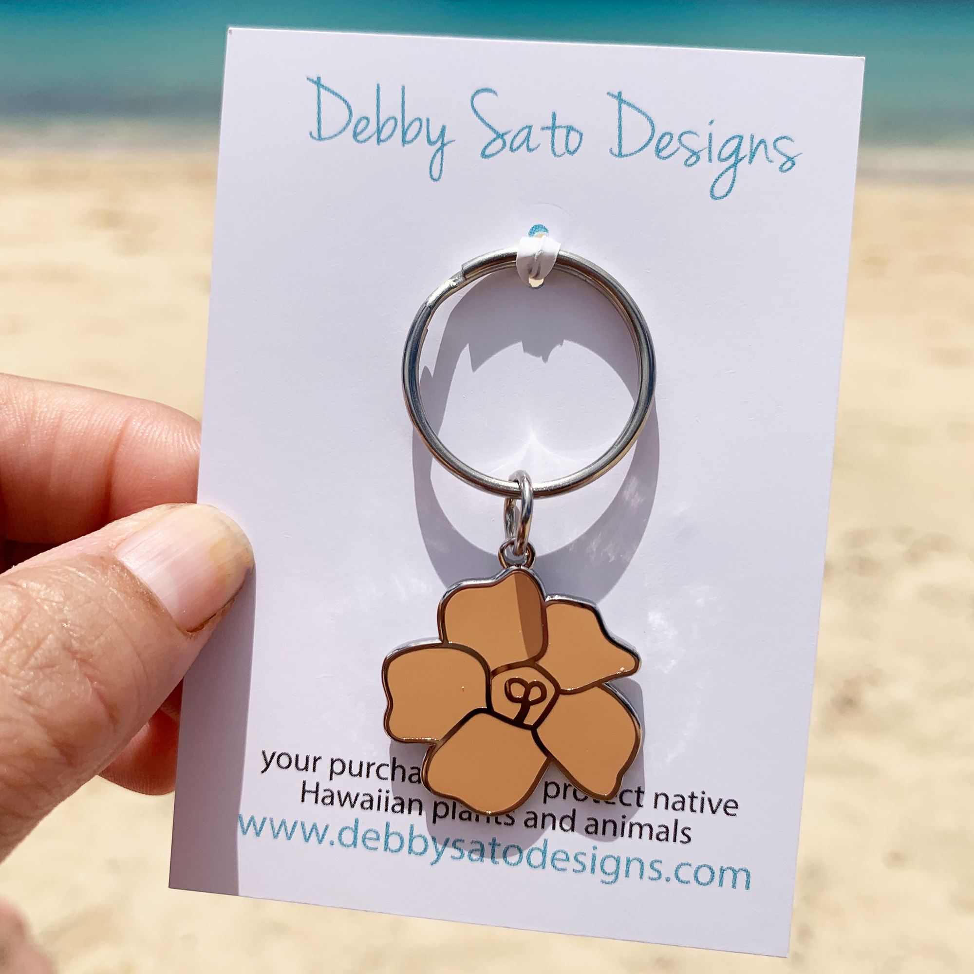 Puakenikeni Pua Keychain – Debby Sato Designs