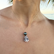 Tahitian Pearl Hebrew Cone Shell Necklace (Gold Filled)