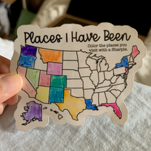 Places I Have Been United States Sticker
