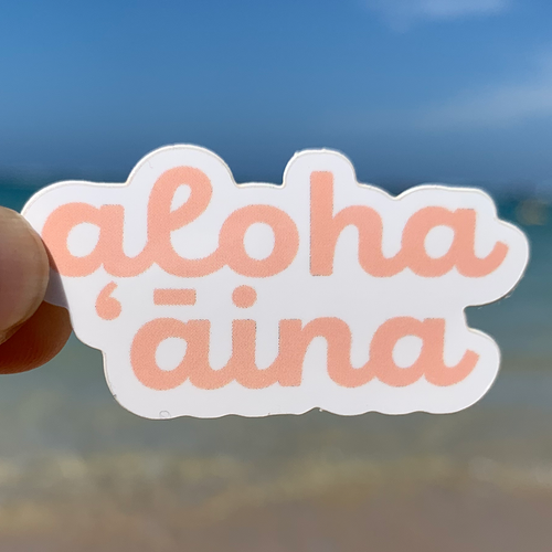 Aloha 'Āina Sticker Pink