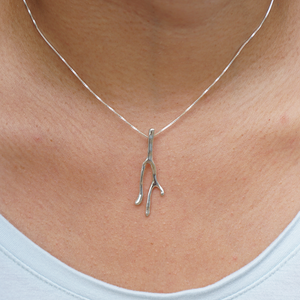 Coral Branch Necklace Medium (Sterling Silver) - Debby Sato Designs