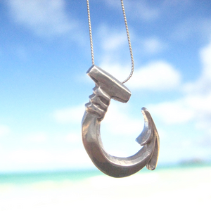 Hawaiian Fishhook Necklace, Fishing Gift (Sterling Silver) - Debby Sato Designs