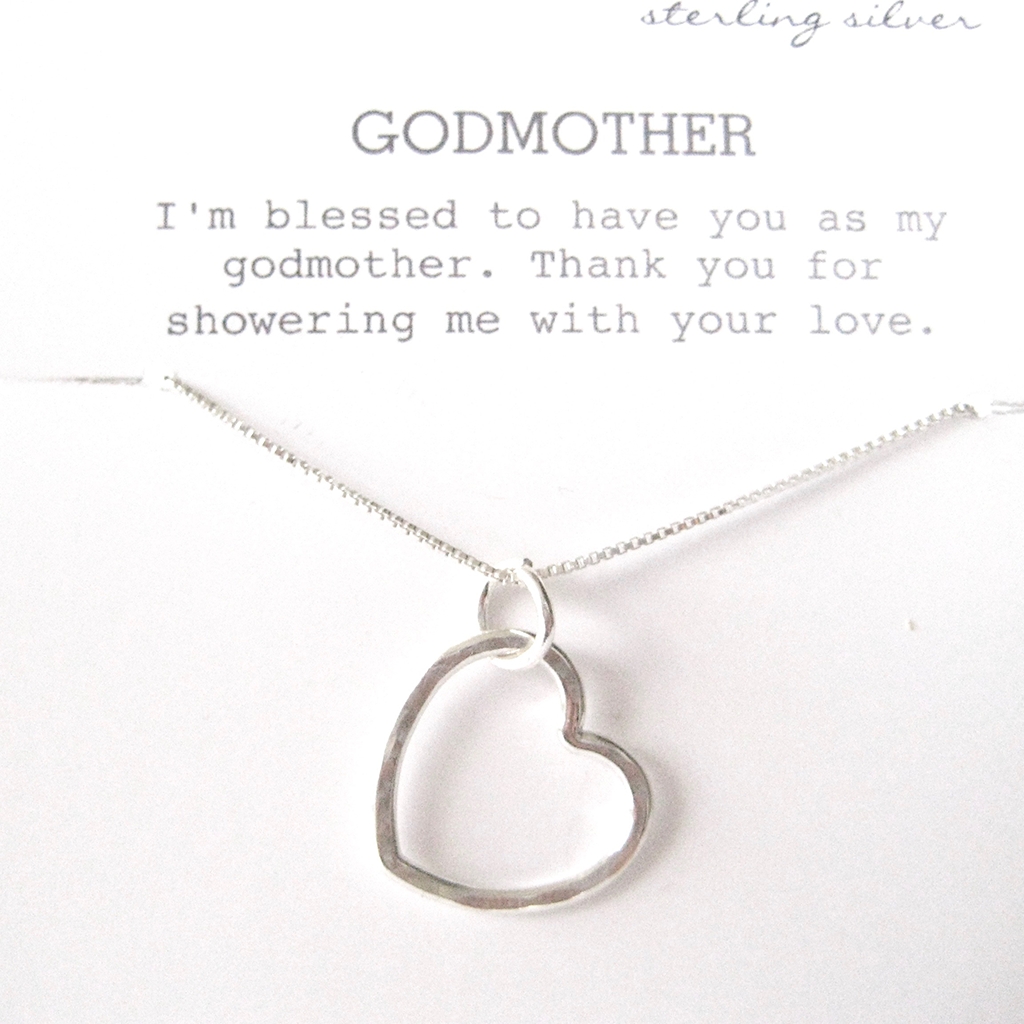 Godmother Heart Necklace (Sterling Silver) - Debby Sato Designs