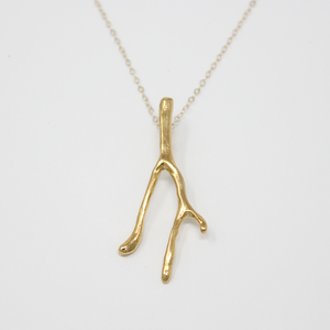 Coral Branch Necklace, Medium (14k Gold over Sterling Silver) - Debby Sato Designs