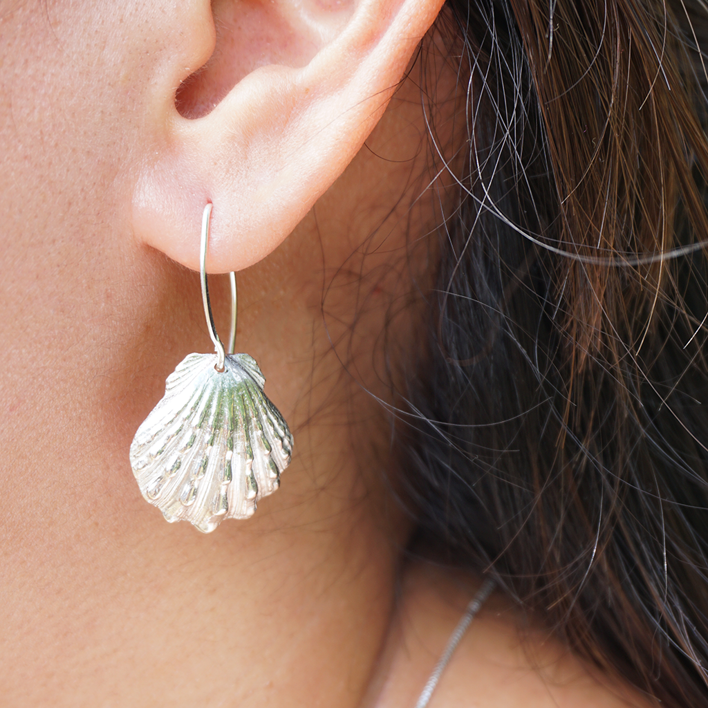 Sunrise Shell Earrings (Sterling Silver) - Debby Sato Designs