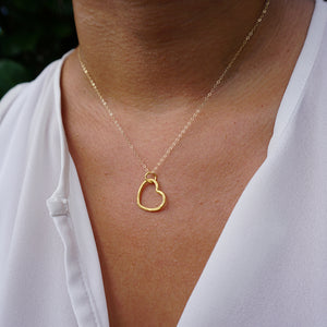 Open Heart Necklace (14k Gold over Sterling Silver) - Debby Sato Designs