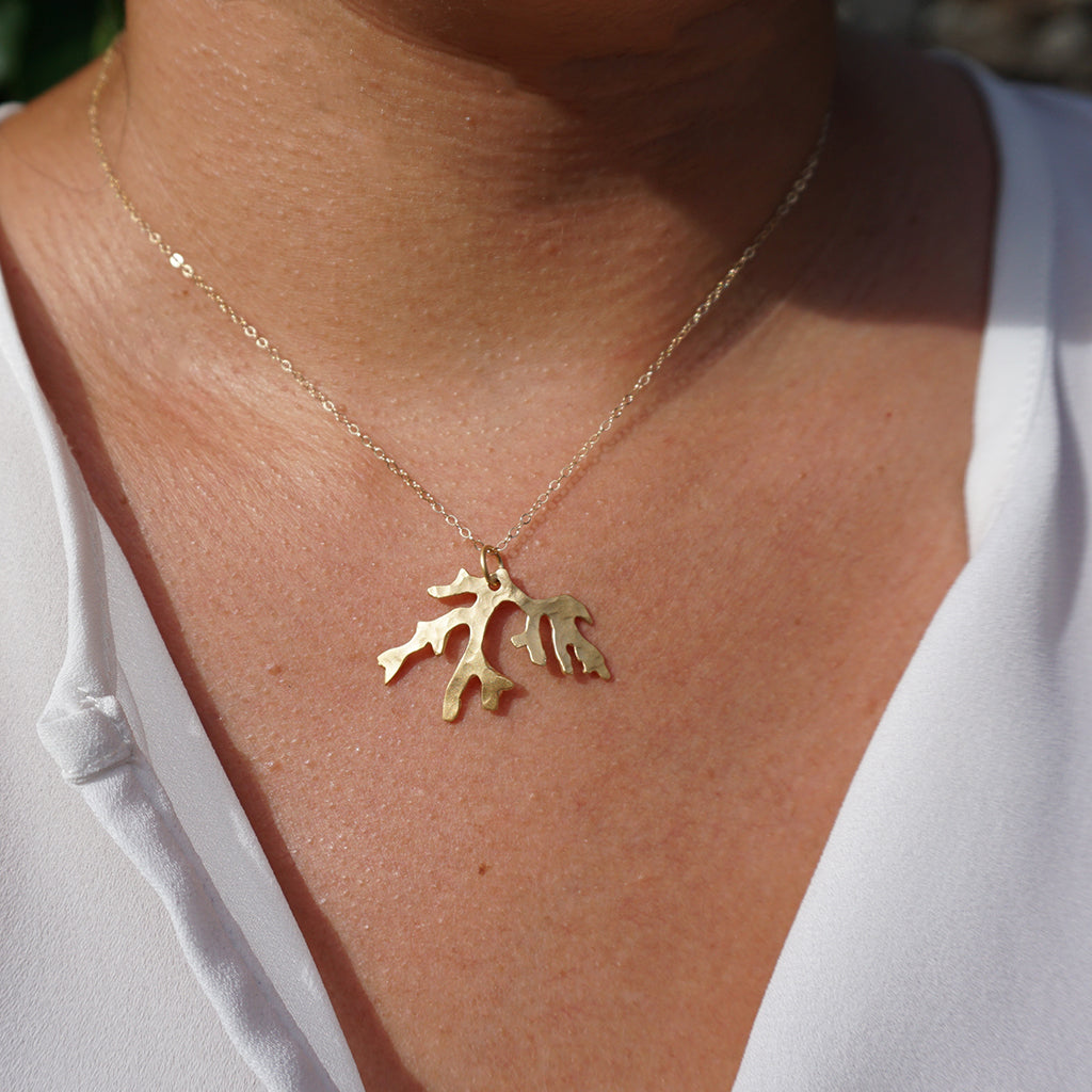 Seaweed Necklace (14k Gold Vermeil) - Debby Sato Designs