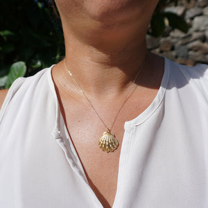 Sunrise Shell Necklace (14k Gold over Silver) - Debby Sato Designs