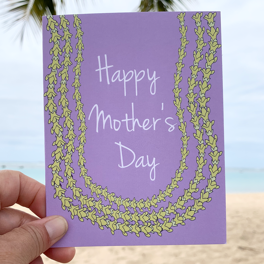 Pakalana Motherʻs Day Greeting Card Purple