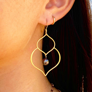 Tahitian Pearl Double Lotus (14k Gold over Sterling Silver) - Debby Sato Designs