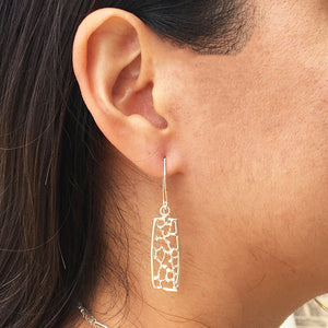 Fan Coral Bar Earrings (Sterling Silver) - Debby Sato Designs