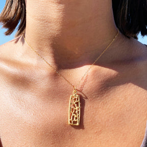 Fan Coral Bar Necklace (14k Gold over Sterling Silver) - Debby Sato Designs