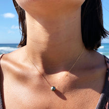 Petite Tahitian Floating Pearl Necklace (Gold Fill) - Debby Sato Designs