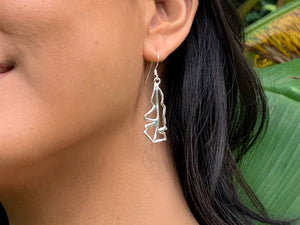 Maia (Banana) Leaf Earrings (Sterling Silver) - Debby Sato Designs