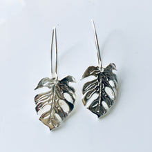 Monstera Earrings Medium (Sterling Silver) - Debby Sato Designs