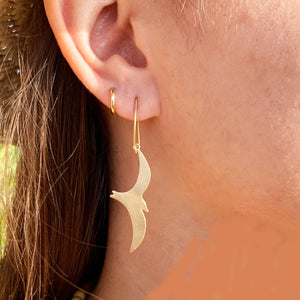 Iwa (Frigate Bird) Earrings (14k Gold over Sterling Silver) - Debby Sato Designs