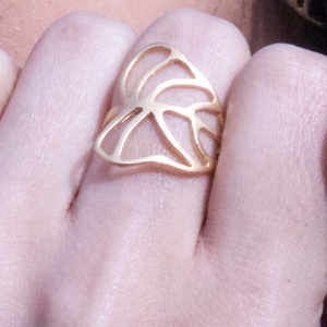 Kalo Ring, Taro Ring (14k Gold over Sterling Silver) - Debby Sato Designs