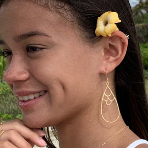 Mermaid Teardrop Earrings Large (14k Gold over Sterling Silver) - Debby Sato Designs