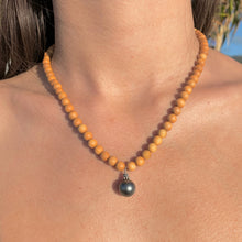 Tahitian Pearl Sandalwood Necklace Single (Sterling Silver) - Debby Sato Designs