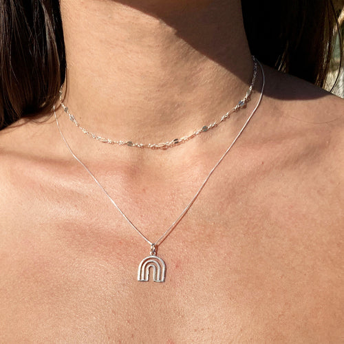 Anuenue (Rainbow) Necklace (Sterling Silver) - Debby Sato Designs