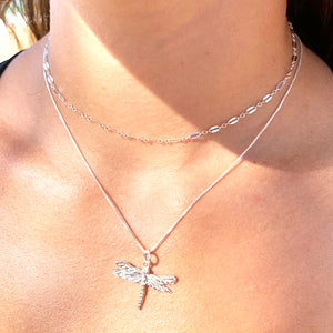 Pinao (Dragonfly) Necklace (Sterling Silver)