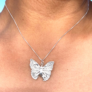 Pulelelua (Kamehameha Butterfly) Necklace (Sterling Silver)