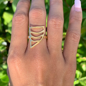 Wa'a (Canoe) Ring (14k Gold over Sterling Silver) - Debby Sato Designs