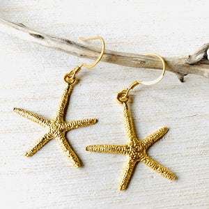 Starfish Earrings (14k Gold Over Sterling Silver) - Debby Sato Designs