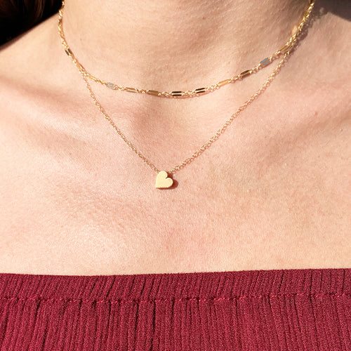Sweetheart Necklace, Heart Necklace (14k Gold over Sterling Silver) - Debby Sato Designs
