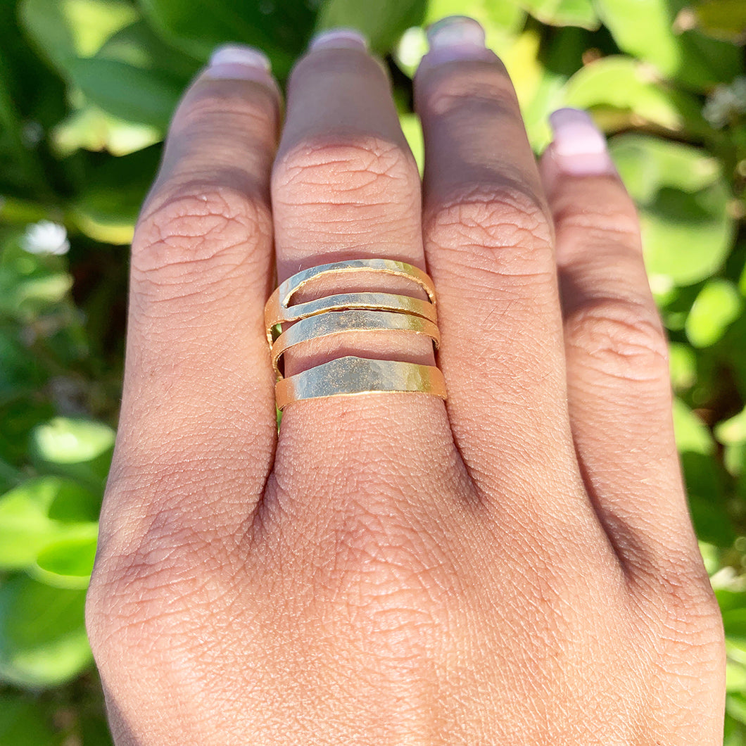 Wailua Cuff Ring (14k Gold over Sterling Silver) - Debby Sato Designs